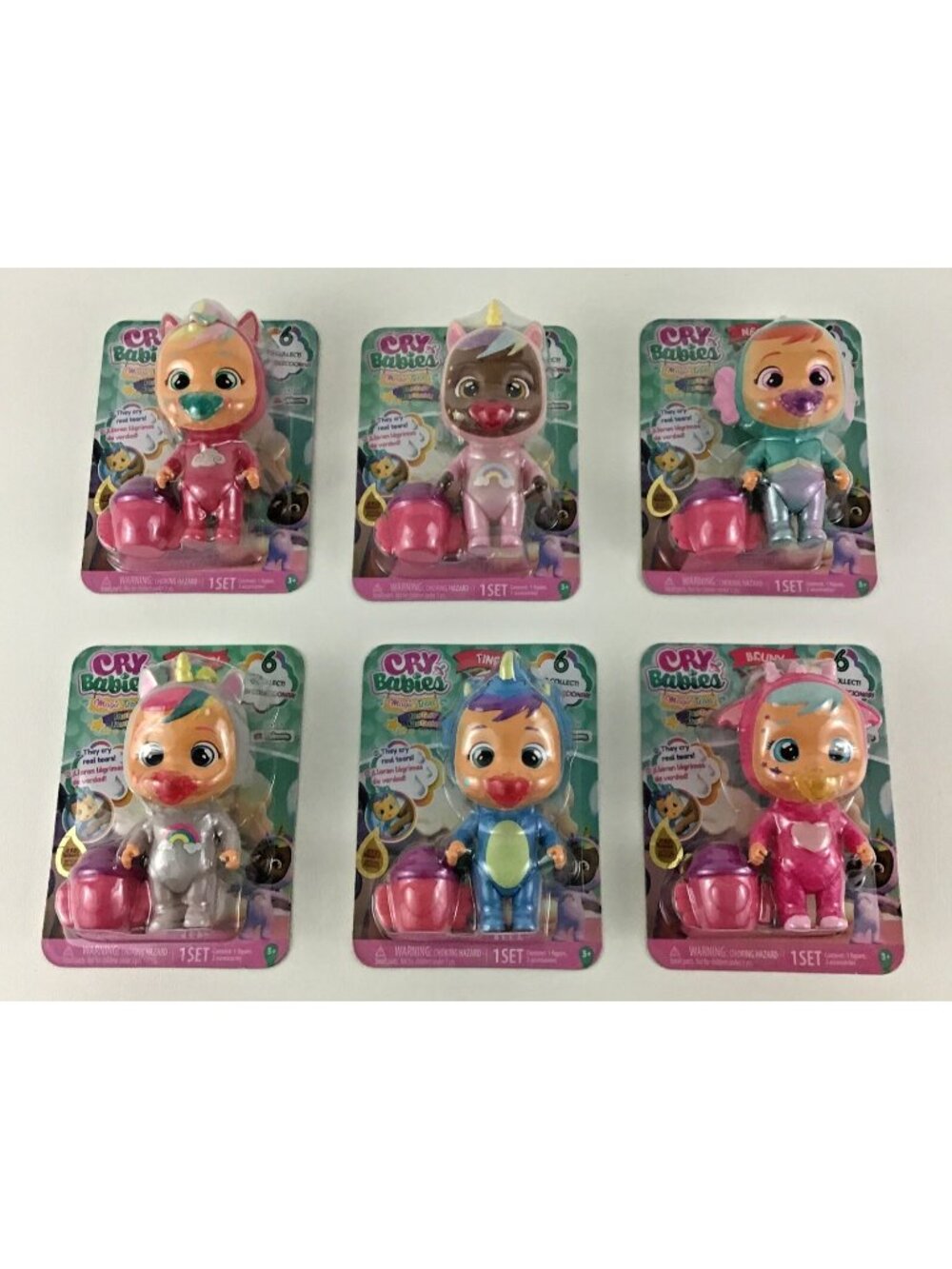Cry Babies Magic Tears Fantasy Doll Series Jassy Bruny Tina Hanna COMPLETE SET